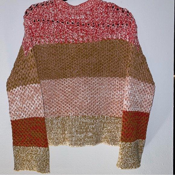 NWT Derek Lam 10 Crosby Striped Color Block Crew Neck Modale Sweater Sz… - Picture 6 of 10